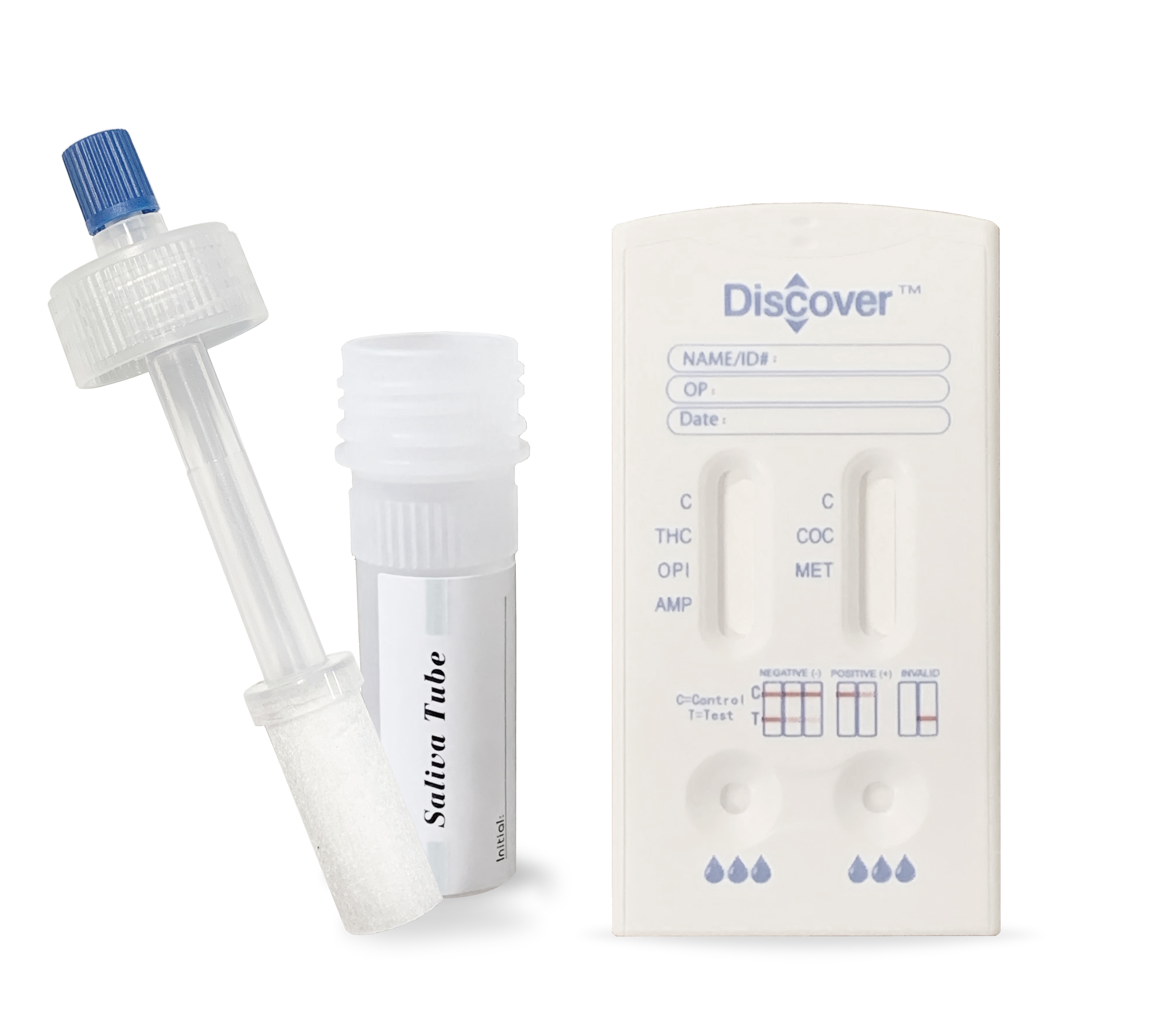 Discover - One-Step - 10-Panel Oral Fluid Cassette <span style='font-size:14px; color:#7d7d7d;'><br>THC/COC/OPI/mAMP/AMP/PCP/BAR/BZO/OXY/BUP </break>